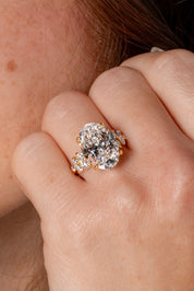 6.08ct D-VS1 Oval Lab Diamond Supernova Engagement Rings Princess Bride Diamonds 