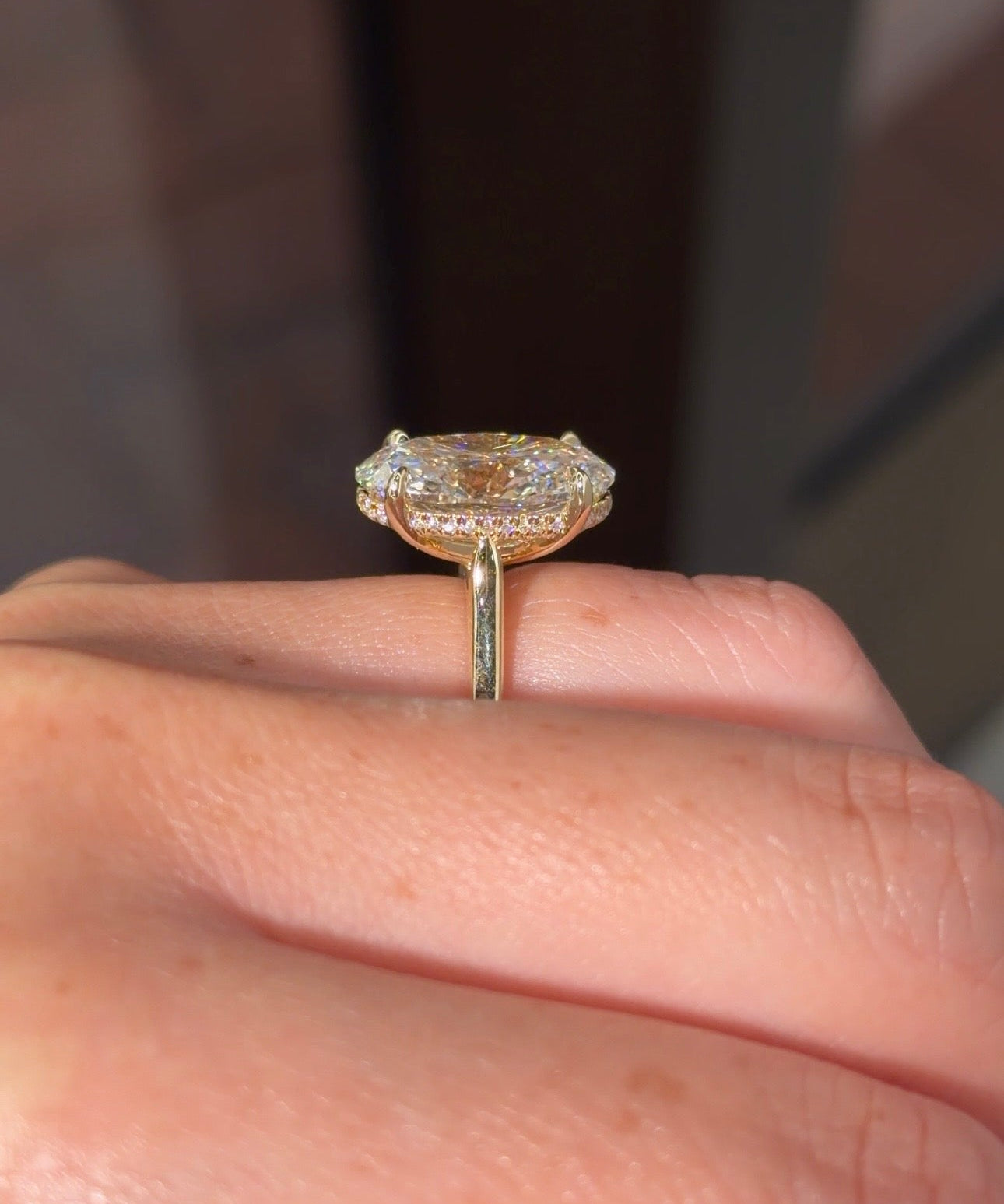 6.09ct E - VVS2 Oval Lab Diamond Michelle - PBD Engagement Rings