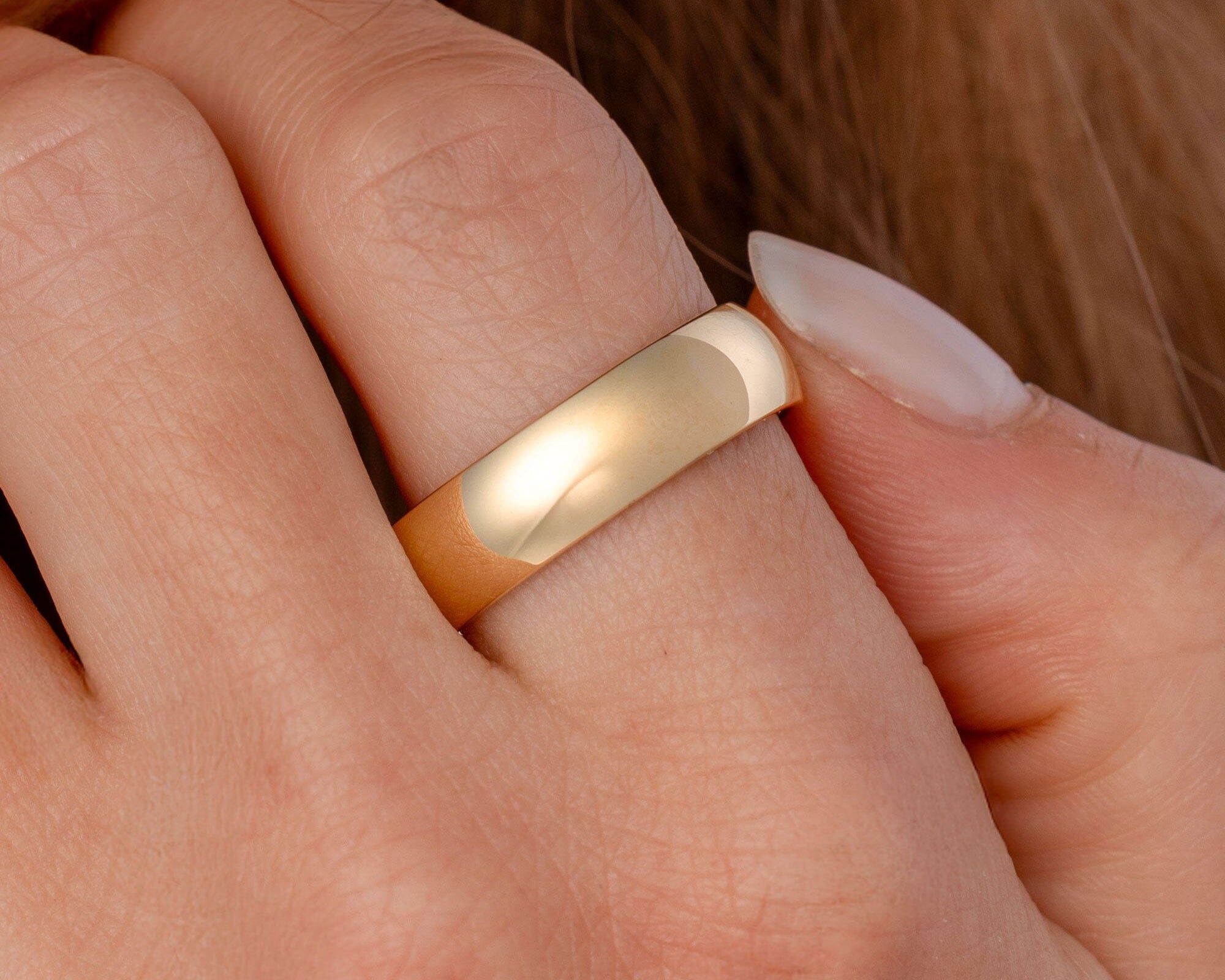 6.0mm Domed Lightweight Comfort Fit Band Rings Princess Bride Diamonds 