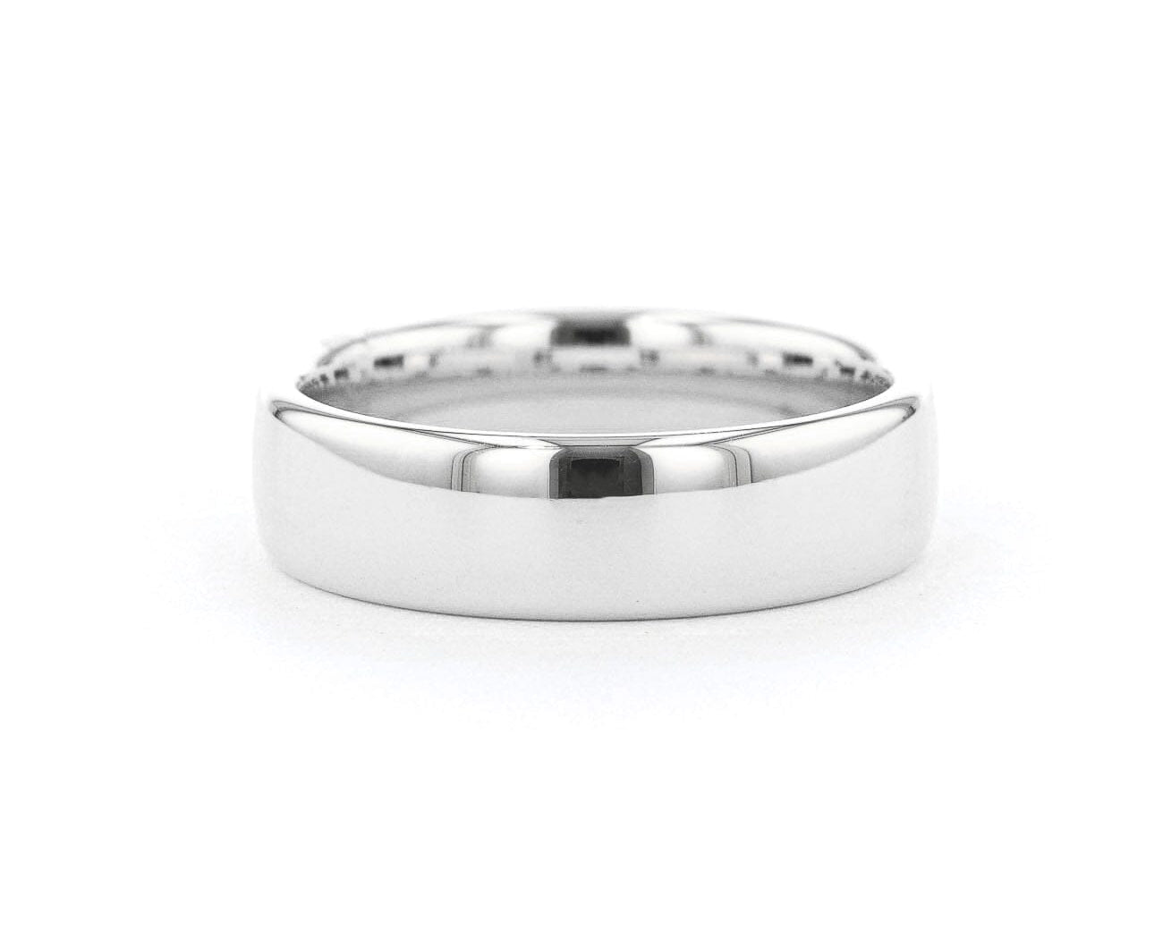 6.5mm Euro Comfort Fit High Polish Band Rings Princess Bride Diamonds 