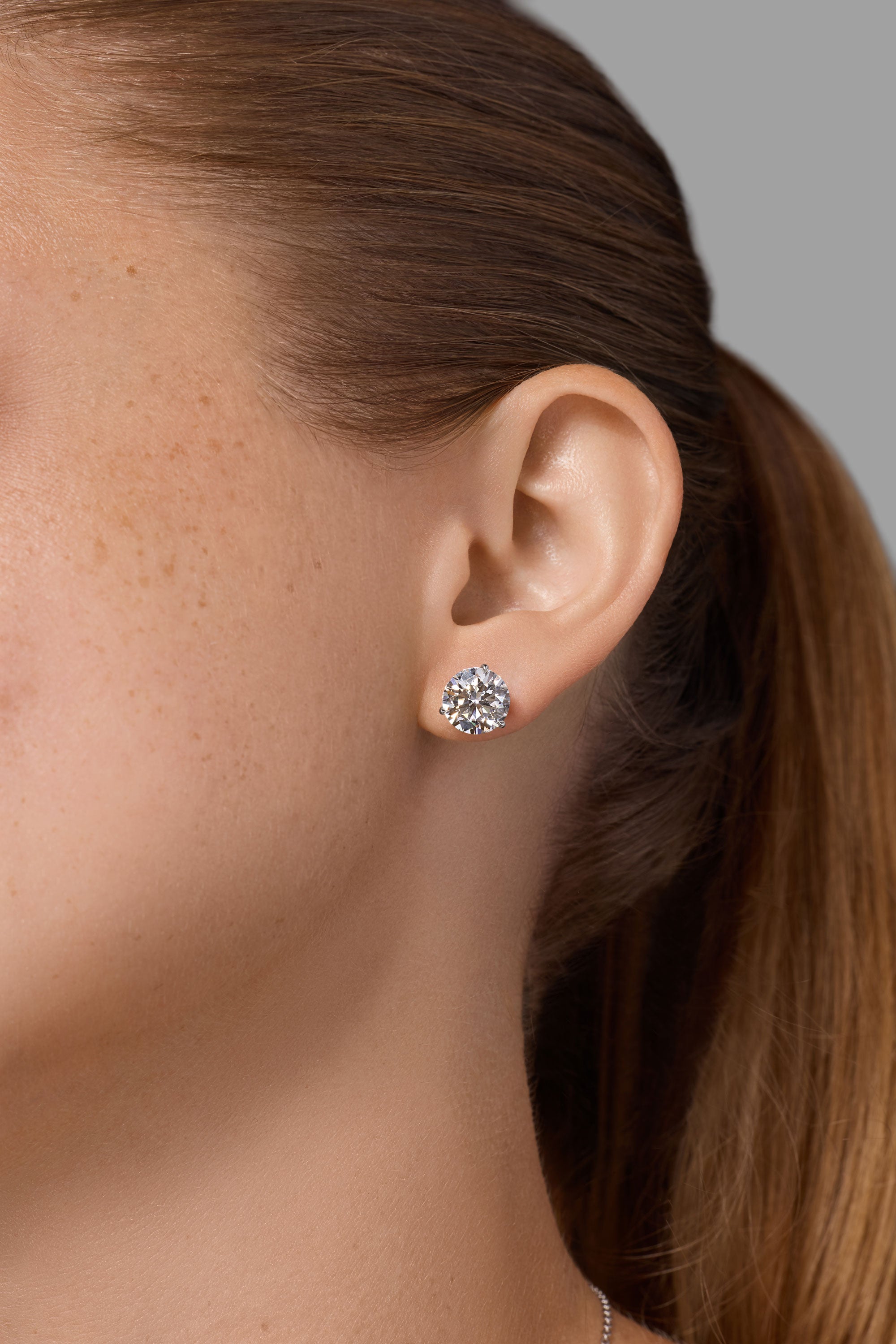6.02ct E-VS1 Core Round Lab Diamond Martini Studs