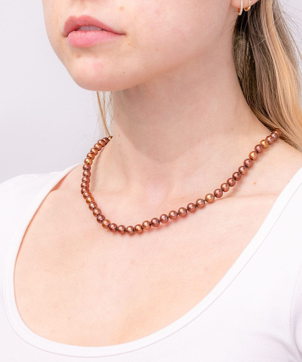 6mm Chocolate Pearl Necklace Necklaces Princess Bride Diamonds 