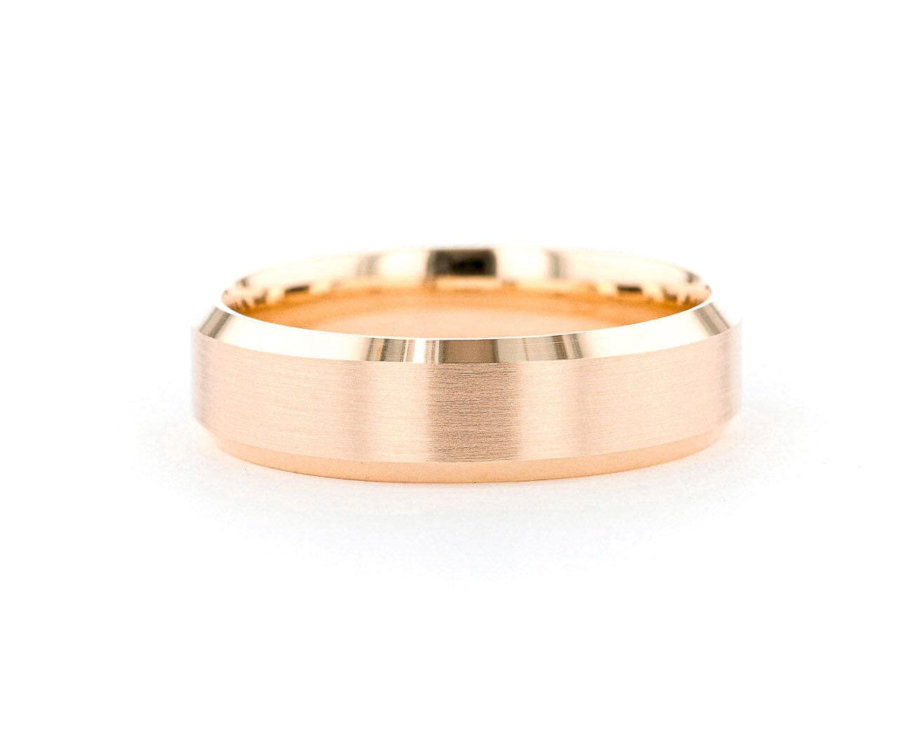 6mm Satin Center Bevel Edge Rings Princess Bride Diamonds 