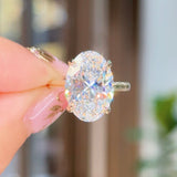 7.01ct D-VS1 Oval Lab Diamond Hana Engagement Rings Princess Bride Diamonds 