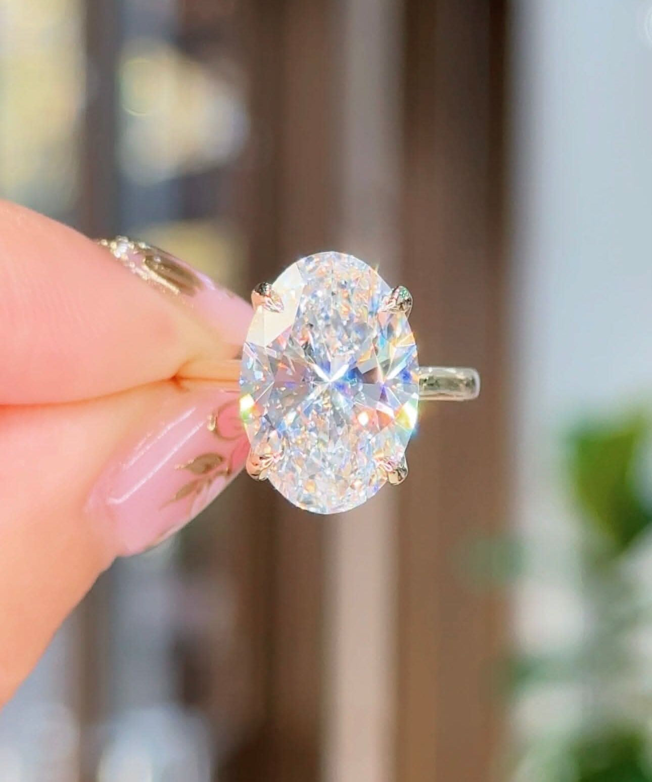 7.01ct D - VS1 Oval Lab Diamond Hana - PBD Engagement Rings