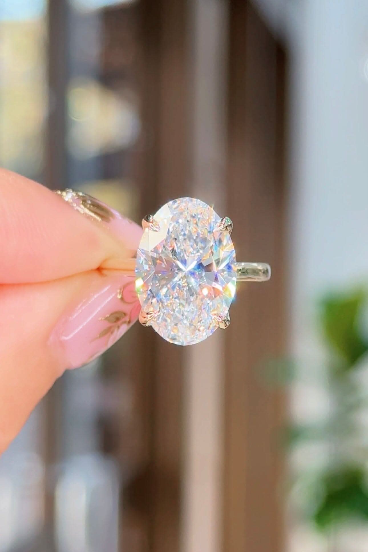 7.01ct D - VS1 Oval Lab Diamond Hana - PBD Engagement Rings