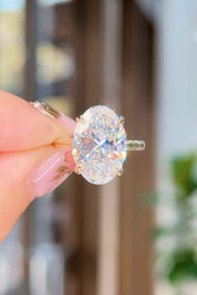 7.01ct D - VS1 Oval Lab Diamond Hana - PBD Engagement Rings