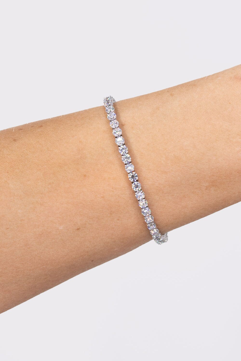 7.08ct F+ VS+ Lab Diamond Tennis Bracelet 14k White Gold Bracelets Princess Bride Diamonds 