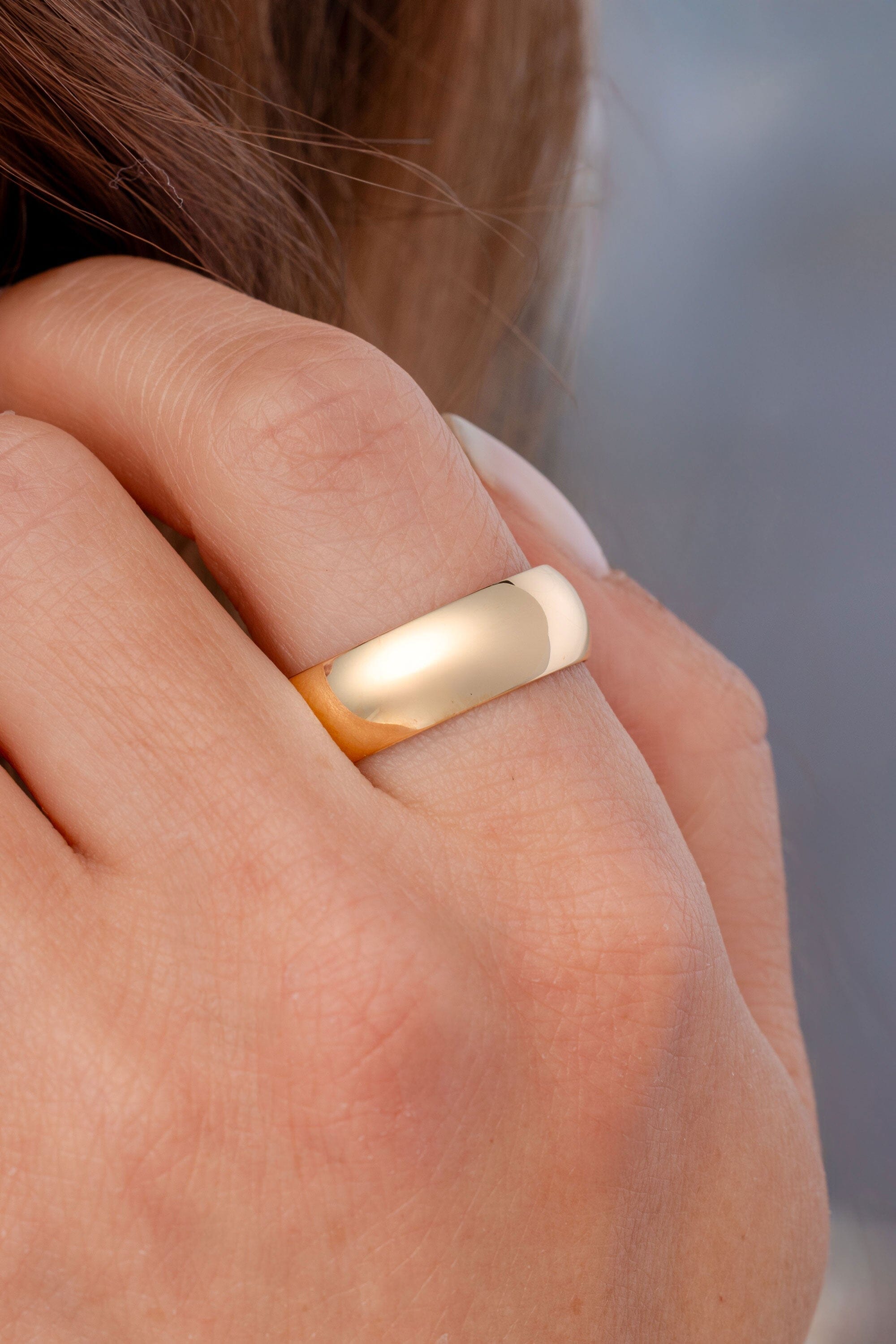 7.0mm Domed Lightweight Comfort Fit Band Rings Princess Bride Diamonds 