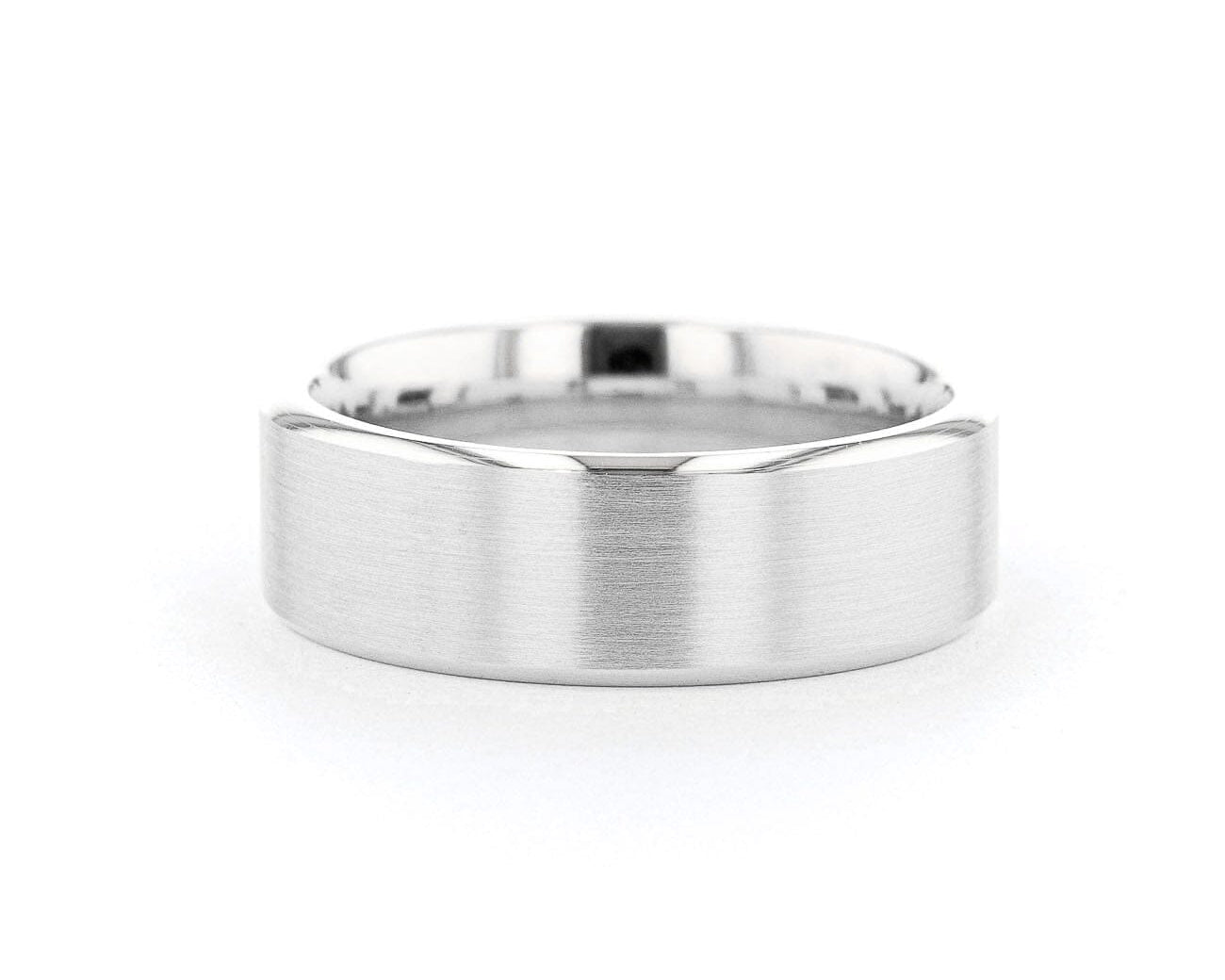 7.5mm Euro Comfort Fit Mini Bevel Rings Princess Bride Diamonds 