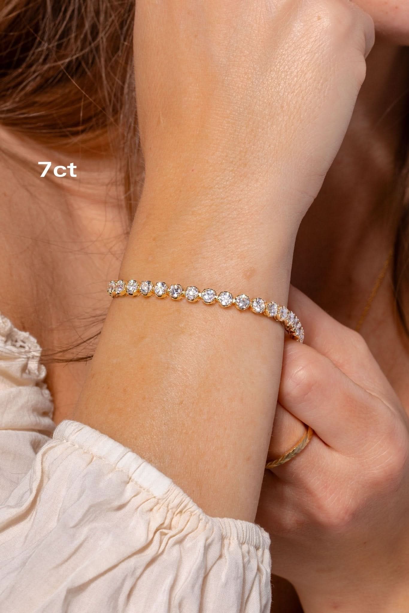 7ct Buttercup Lab Diamond Tennis Bracelet - PBD Bracelets