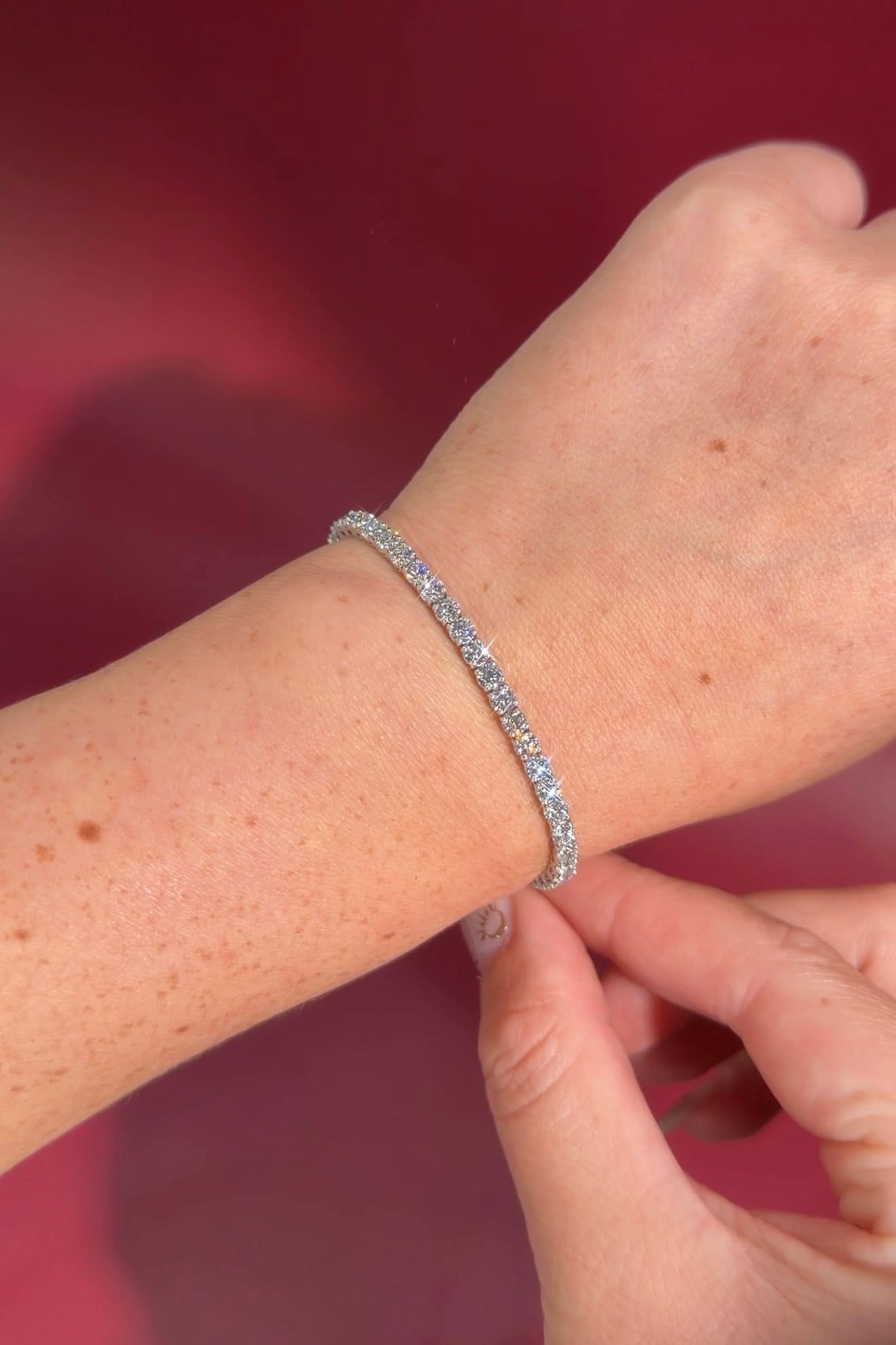 7ct Tennis Bracelet White Gold - PBD Bracelets