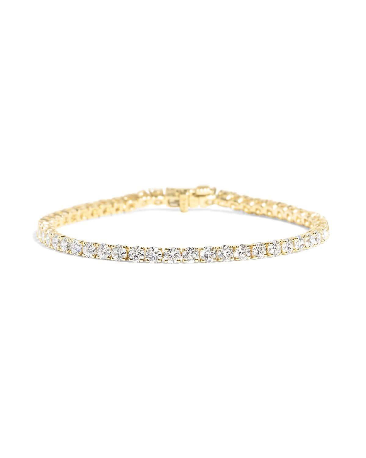 7ct Tennis Bracelet Yellow Gold - PBD Bracelets
