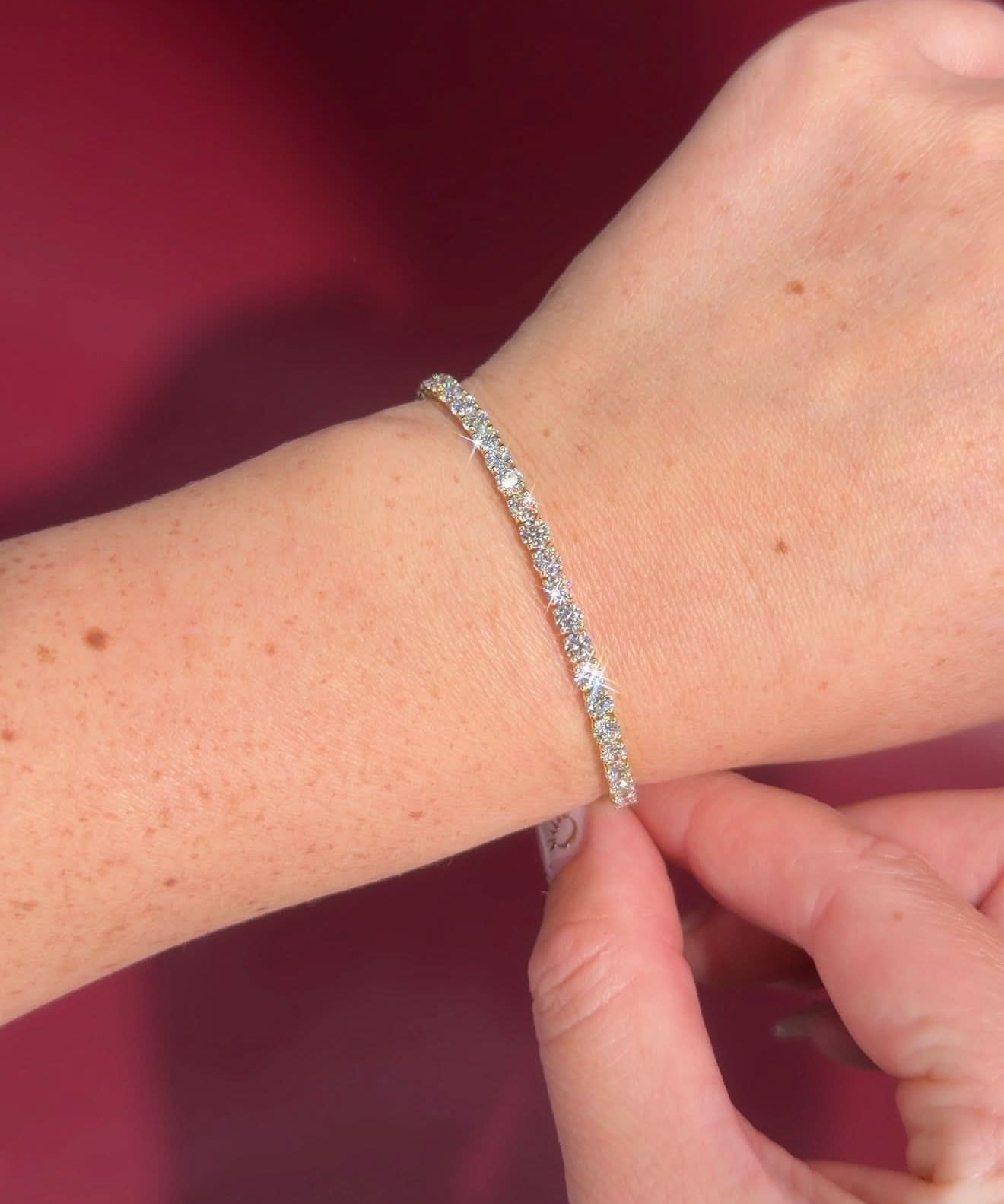 7ct Tennis Bracelet Yellow Gold - PBD Bracelets