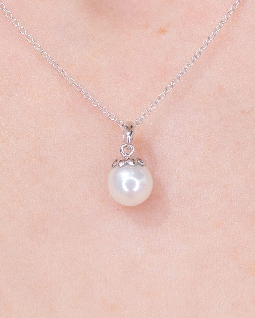 7mm Freshwater Pearl Necklace 14k White Gold Necklaces Princess Bride Diamonds 