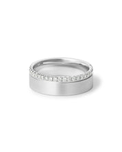 7mm Satin Center Diamond Edge - PBD Rings