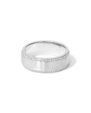 7mm Satin Center Diamond Edges - PBD Rings