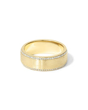 7mm Satin Center Diamond Edges - PBD Rings