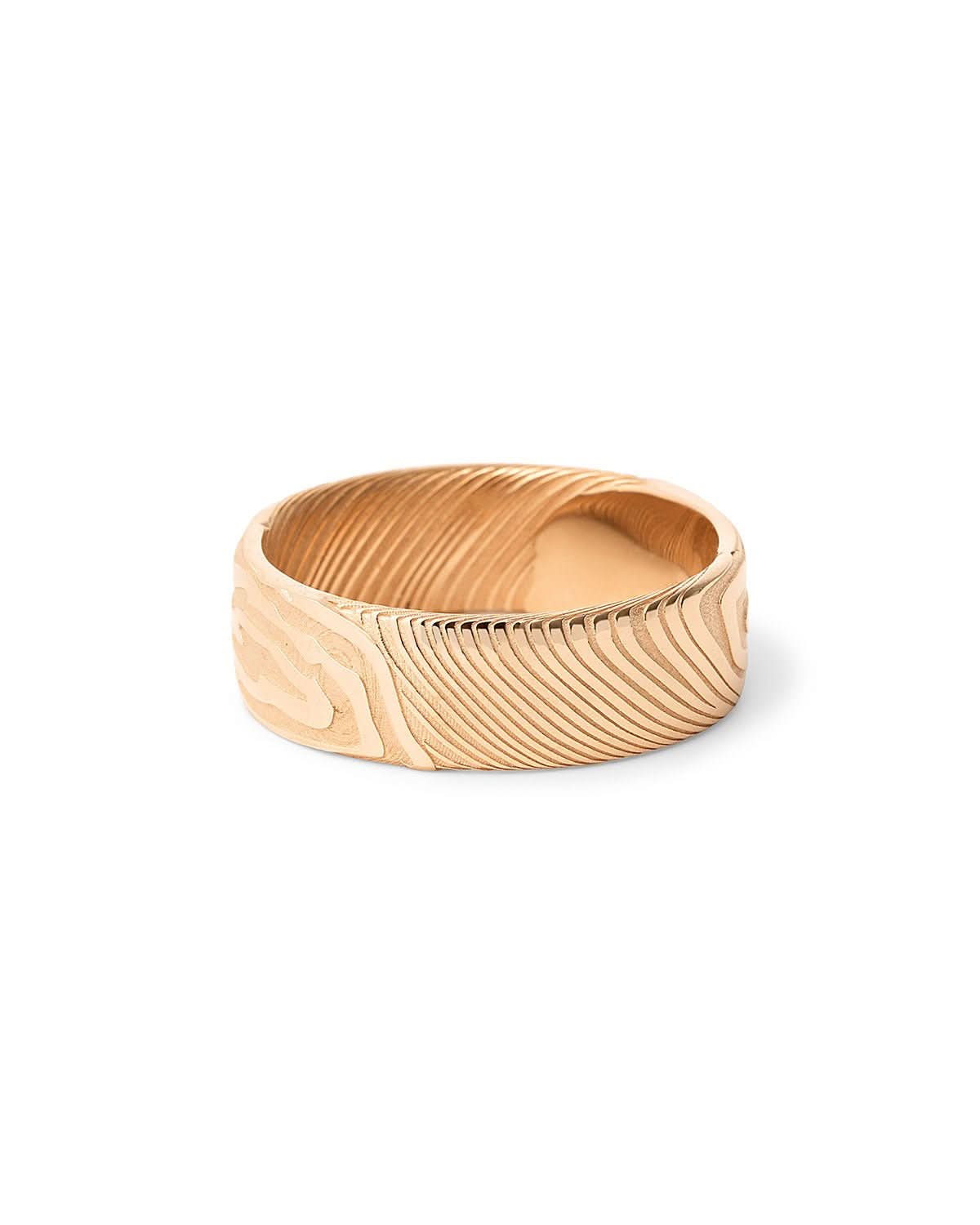 7mm Wood Pattern Men's Band - PBD Rings