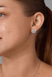 8.04ct F-VS1 Core Round Lab Diamond Martini Studs