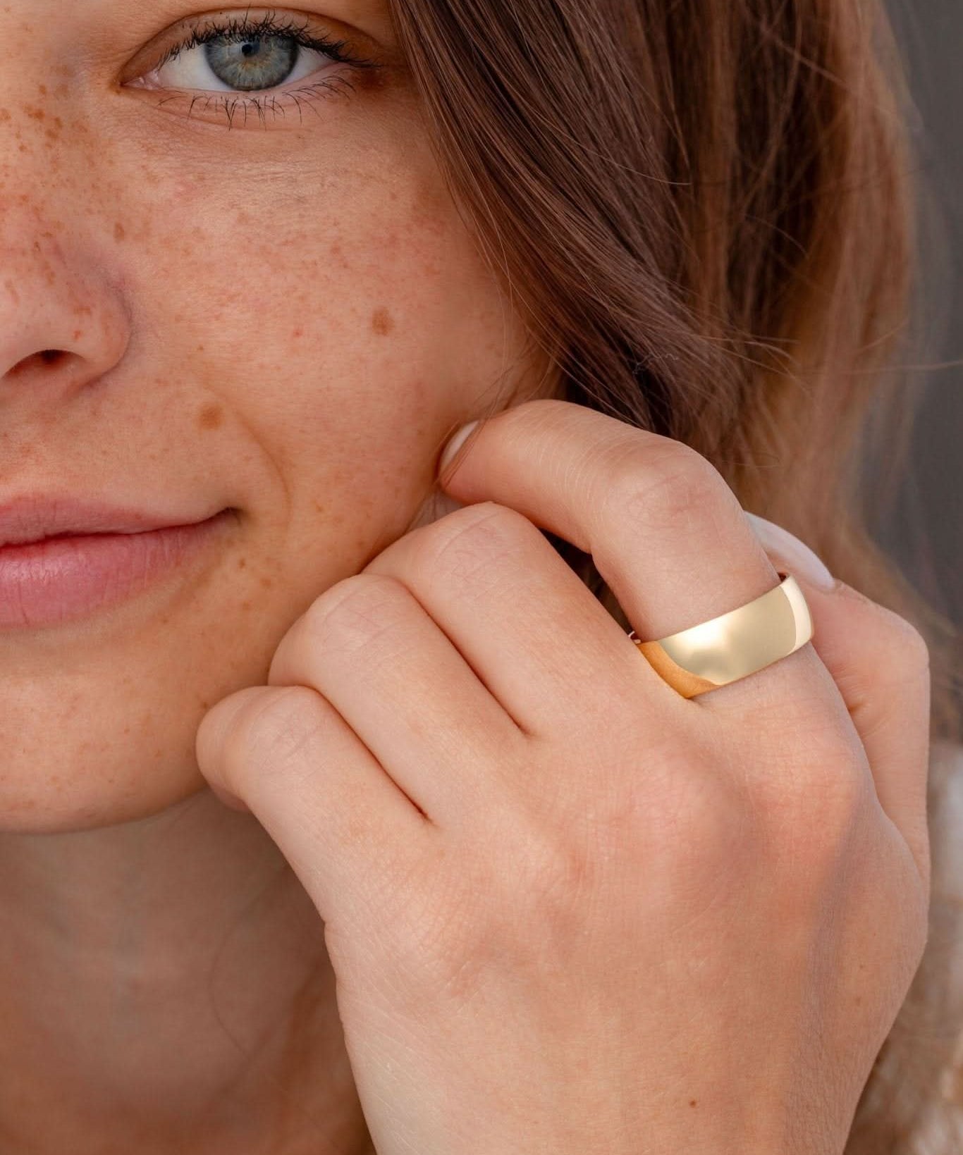 8.0mm Domed Lightweight Comfort Fit Band - PBD Rings