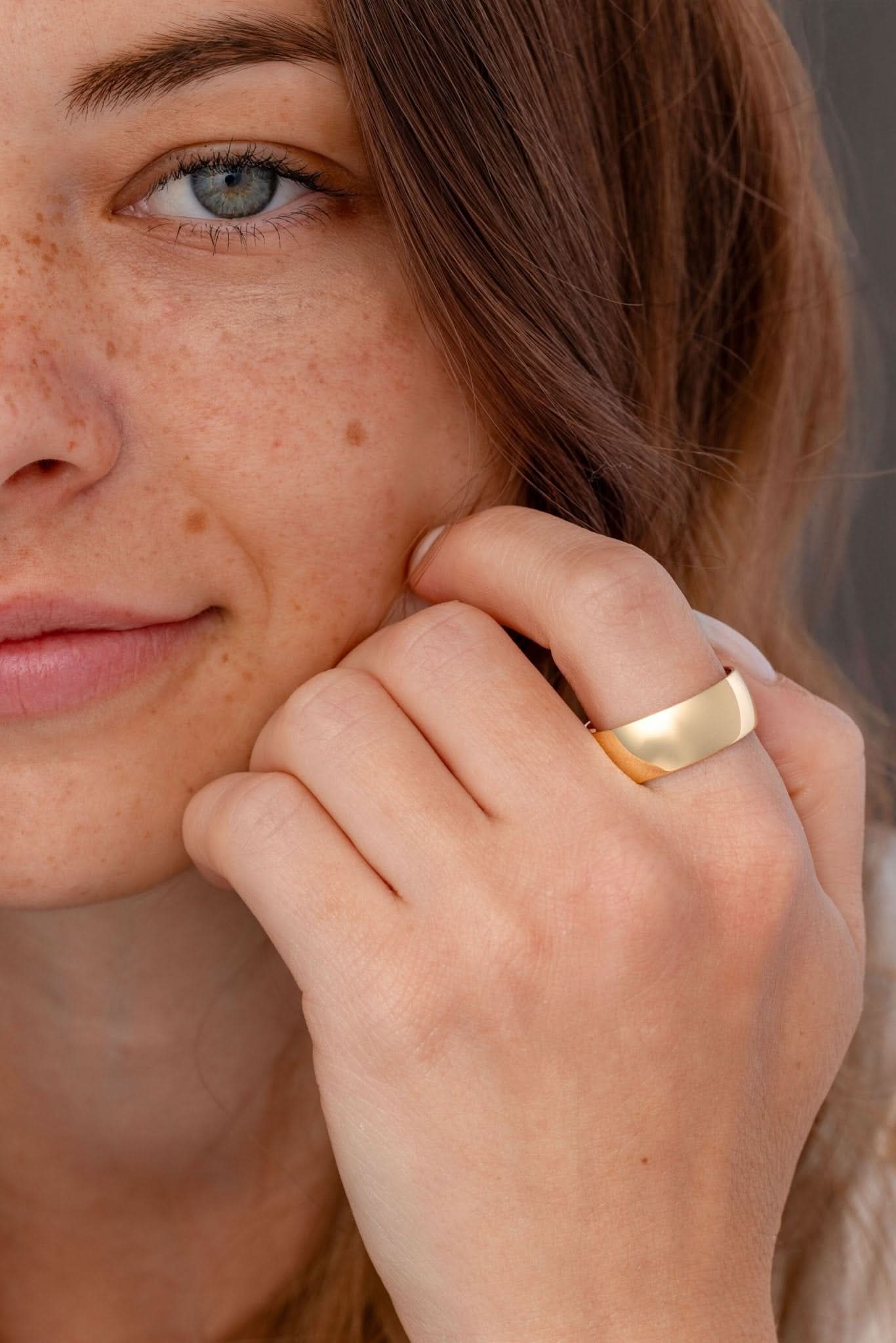 8.0mm Domed Lightweight Comfort Fit Band - PBD Rings