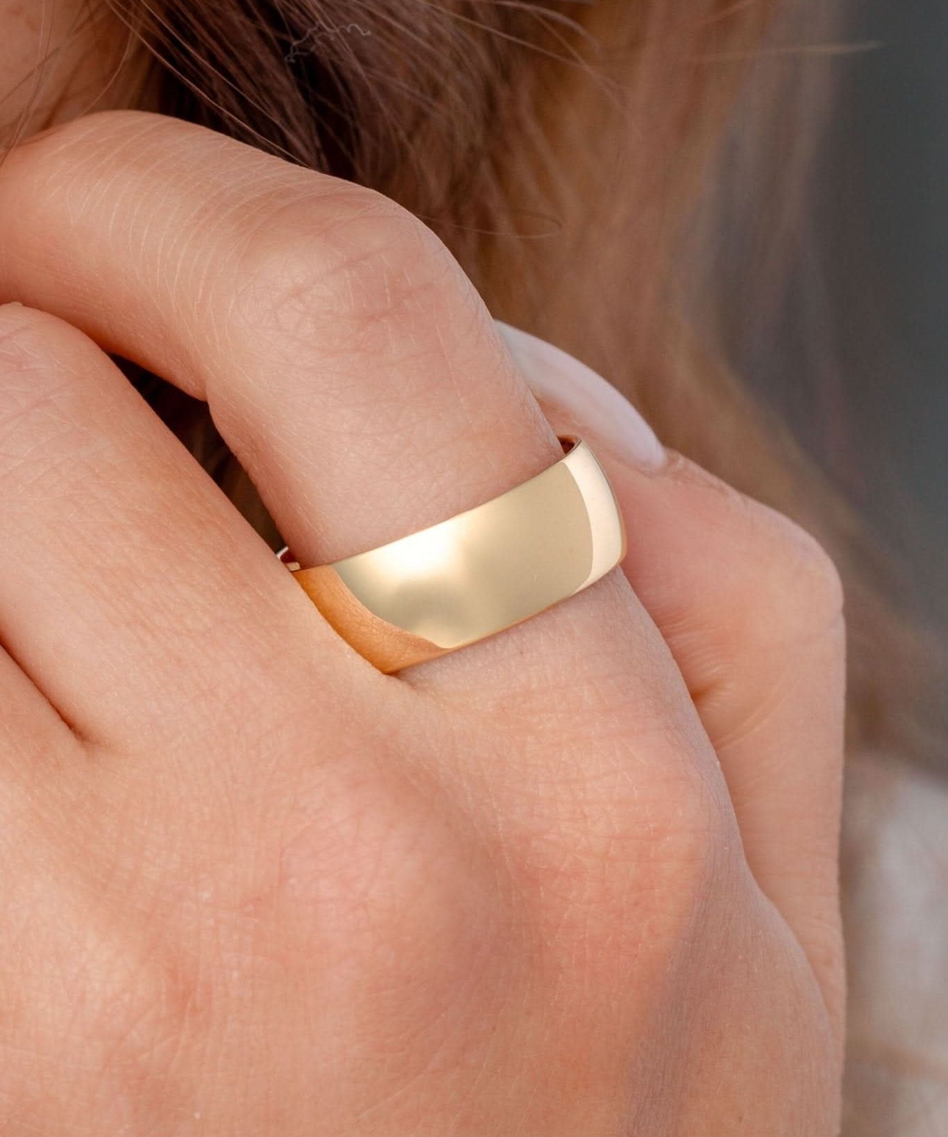 8.0mm Domed Lightweight Comfort Fit Band - PBD Rings