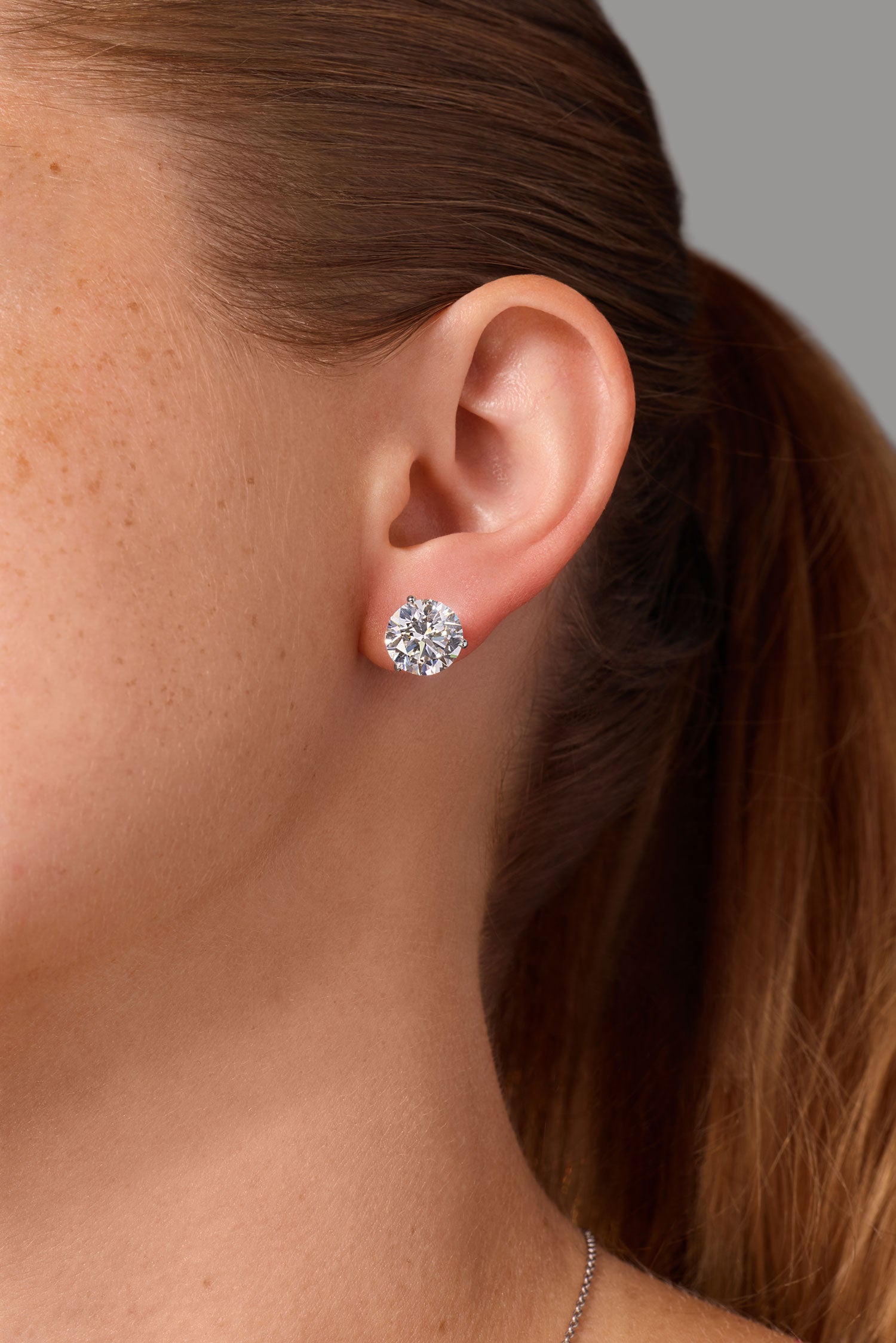 8.04ct F-VS1 Core Round Lab Diamond Martini Studs