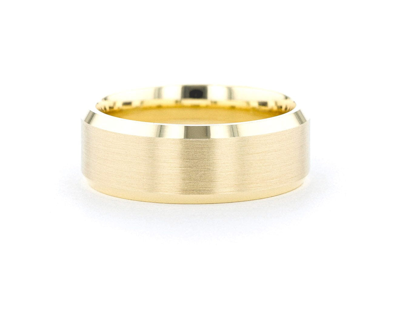 8mm Satin Center Bevel Edge Rings Princess Bride Diamonds 