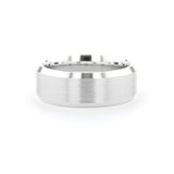 8mm Satin Center Bevel Edge Rings Princess Bride Diamonds 