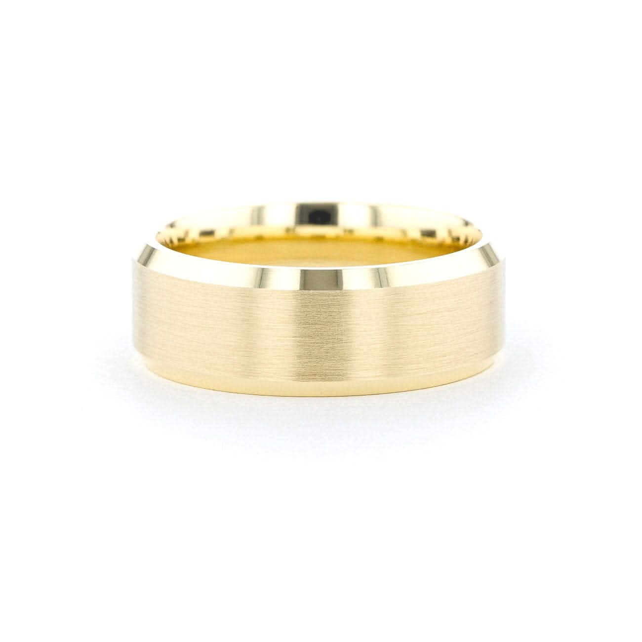8mm Satin Center Bevel Edge - PBD Rings