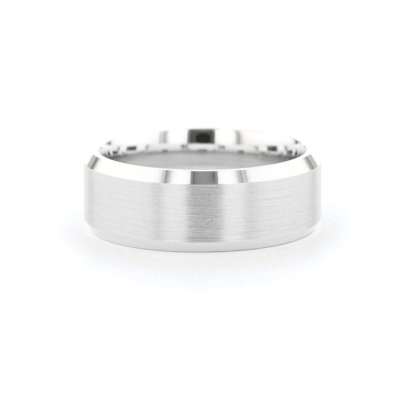 8mm Satin Center Bevel Edge - PBD Rings