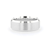 8mm Satin Center Bevel Edge - PBD Rings