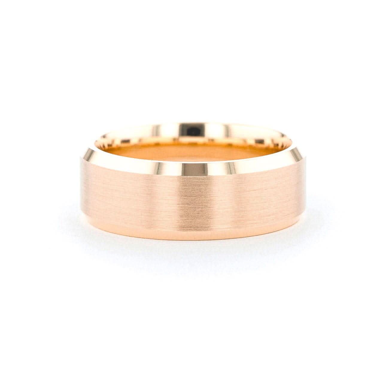 8mm Satin Center Bevel Edge - PBD Rings
