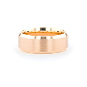 8mm Satin Center Bevel Edge - PBD Rings