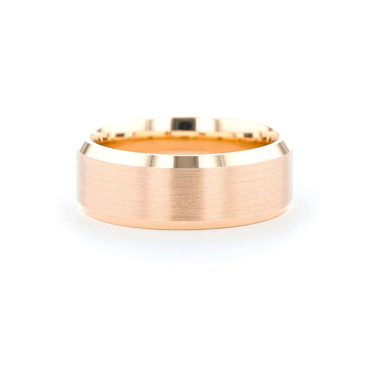 8mm Satin Center Bevel Edge - PBD Rings