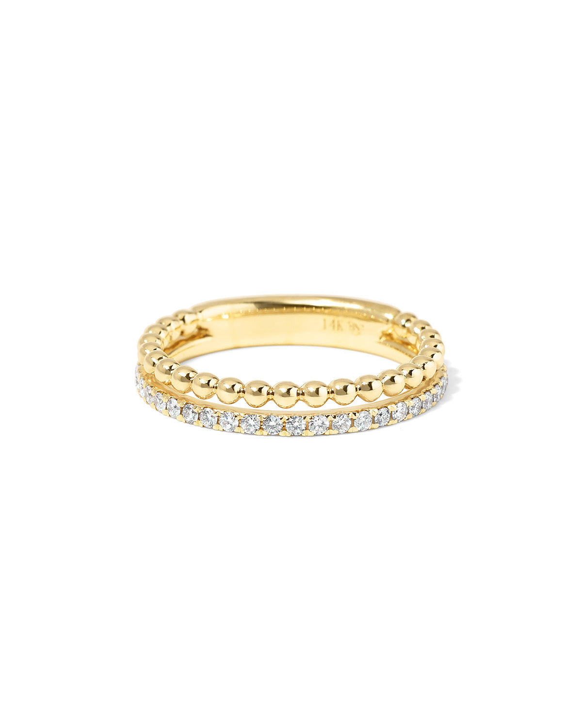 3.5mm Anabelle and Pavé Diamond Ring