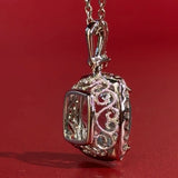 Aquamarine Diamond Halo Necklace Princess Bride Diamonds Huntington Beach Jewelry Store Filigree Basket