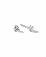 0.75ct Round Diamond Martini Studs | Screw-Backs | 14K White Gold