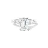 Emerald Lab Diamond East West Ring