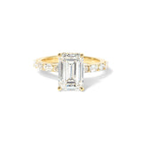 Emerald Lab Diamond East West Ring