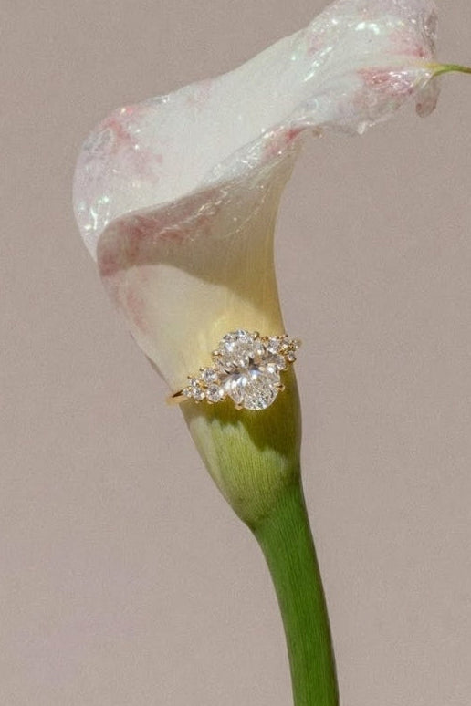 Engagement ring try-on experience at Princess Bride Diamonds in Huntington Beach