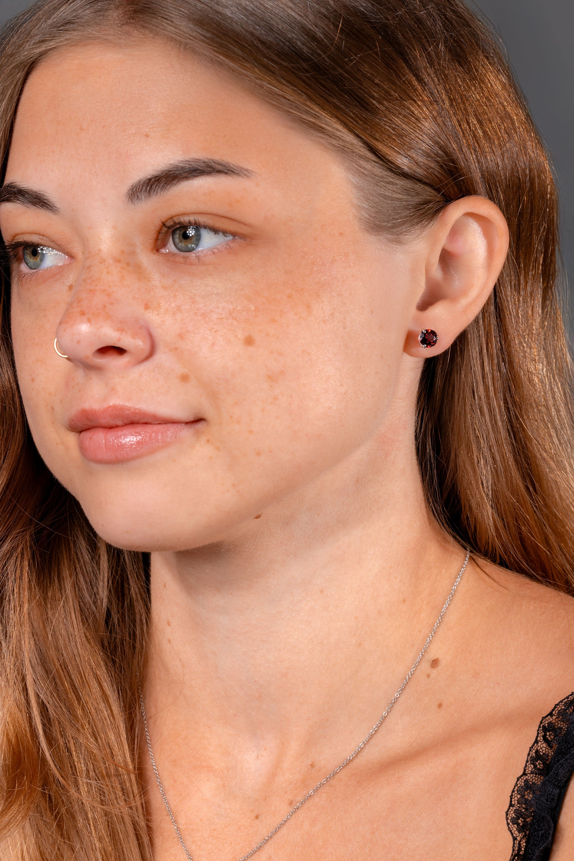 Garnet Studs