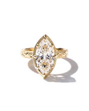 3.02ct E-VVS2 Marquise Lab Diamond Hand Engraved Georgia