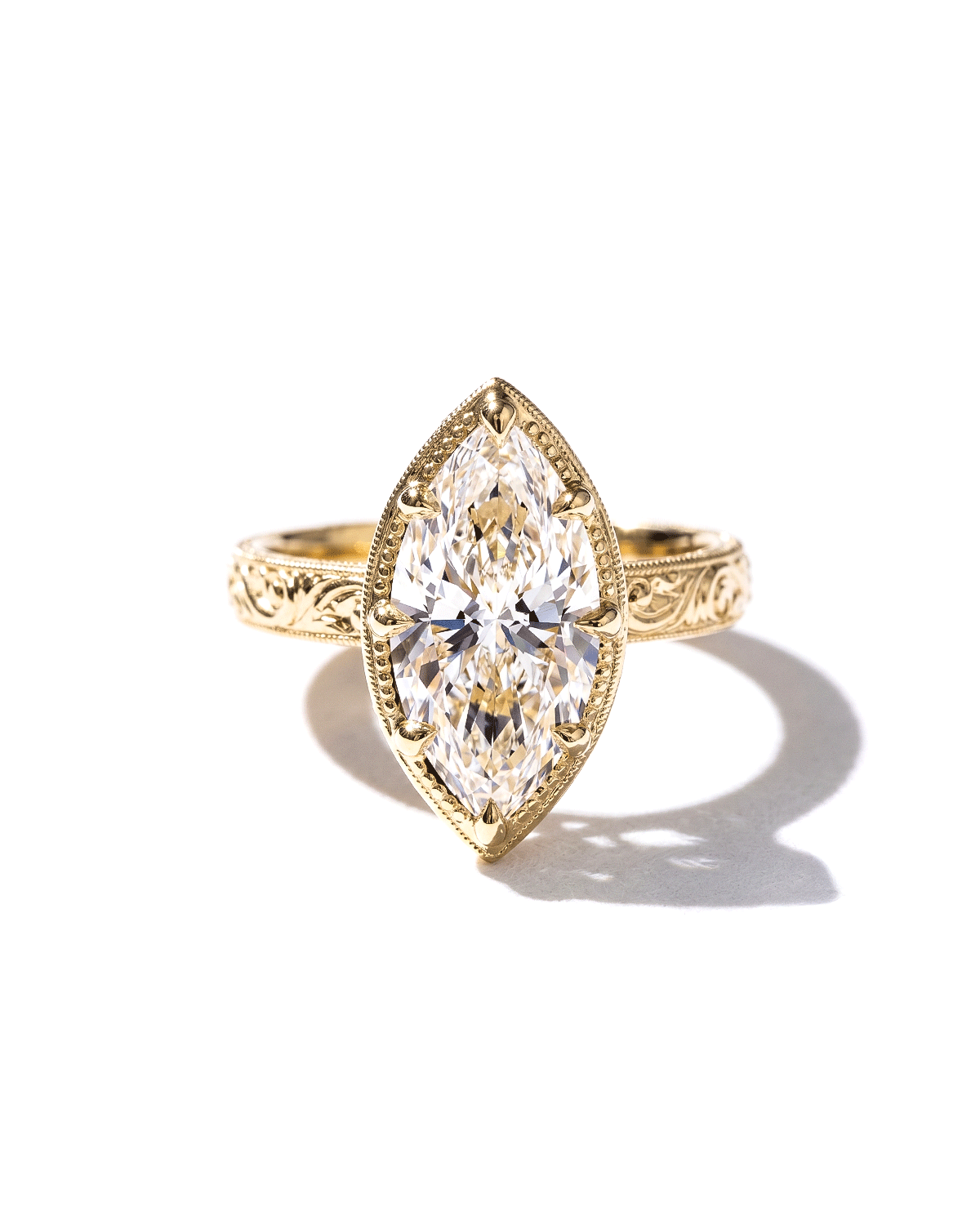 Georgia Marquise Hand Engraved