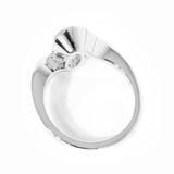 Half Bezel Tension Set Engagement Ring