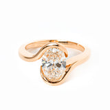 Half Bezel Tension Set Engagement Ring