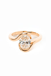 Half Bezel Tension Set Engagement Ring