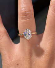 2.03ct D-VVS1 Oval Lab Diamond Six Prong Victoria