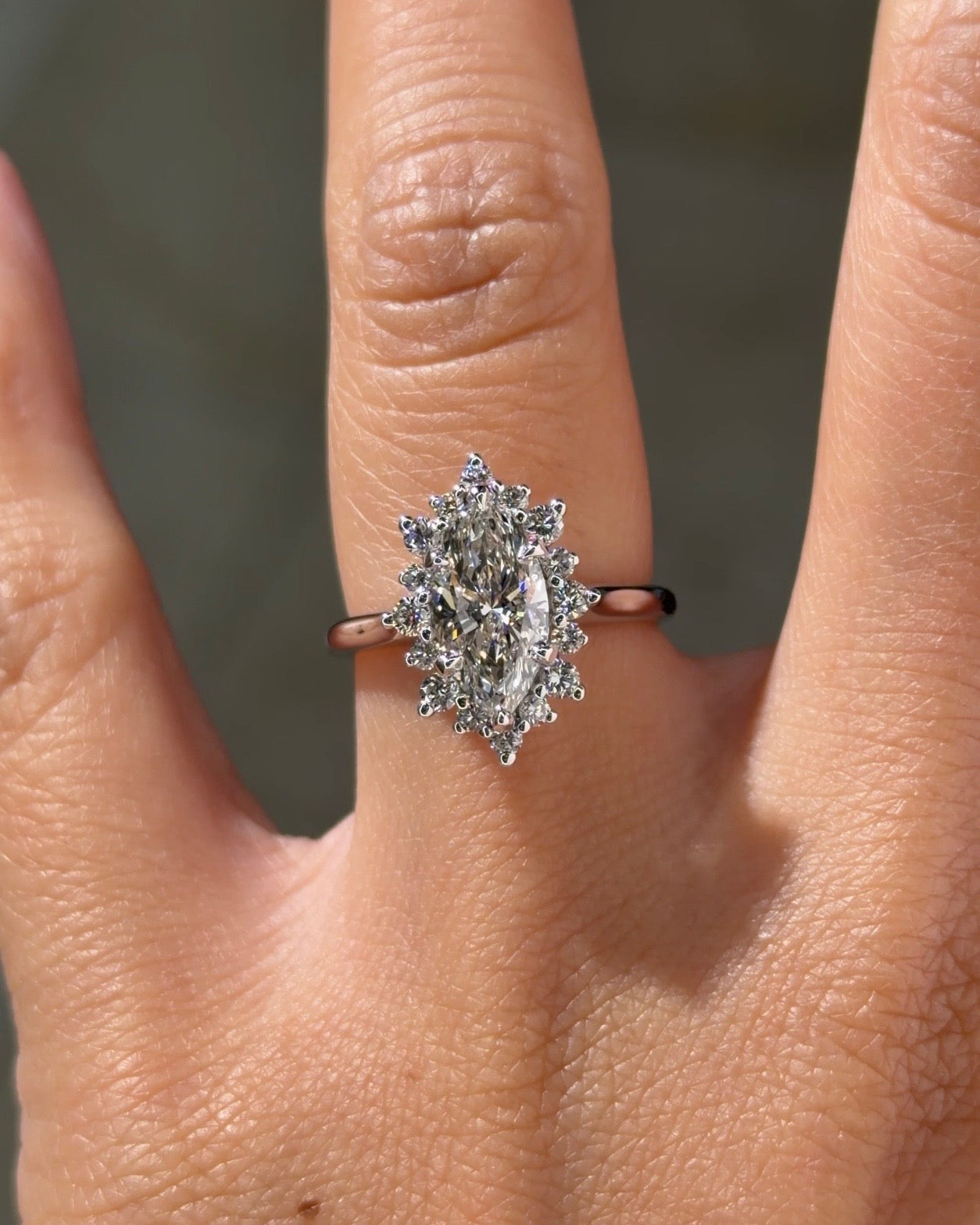 1.57ct F-VVS2 Marquise Lab Diamond Duchess